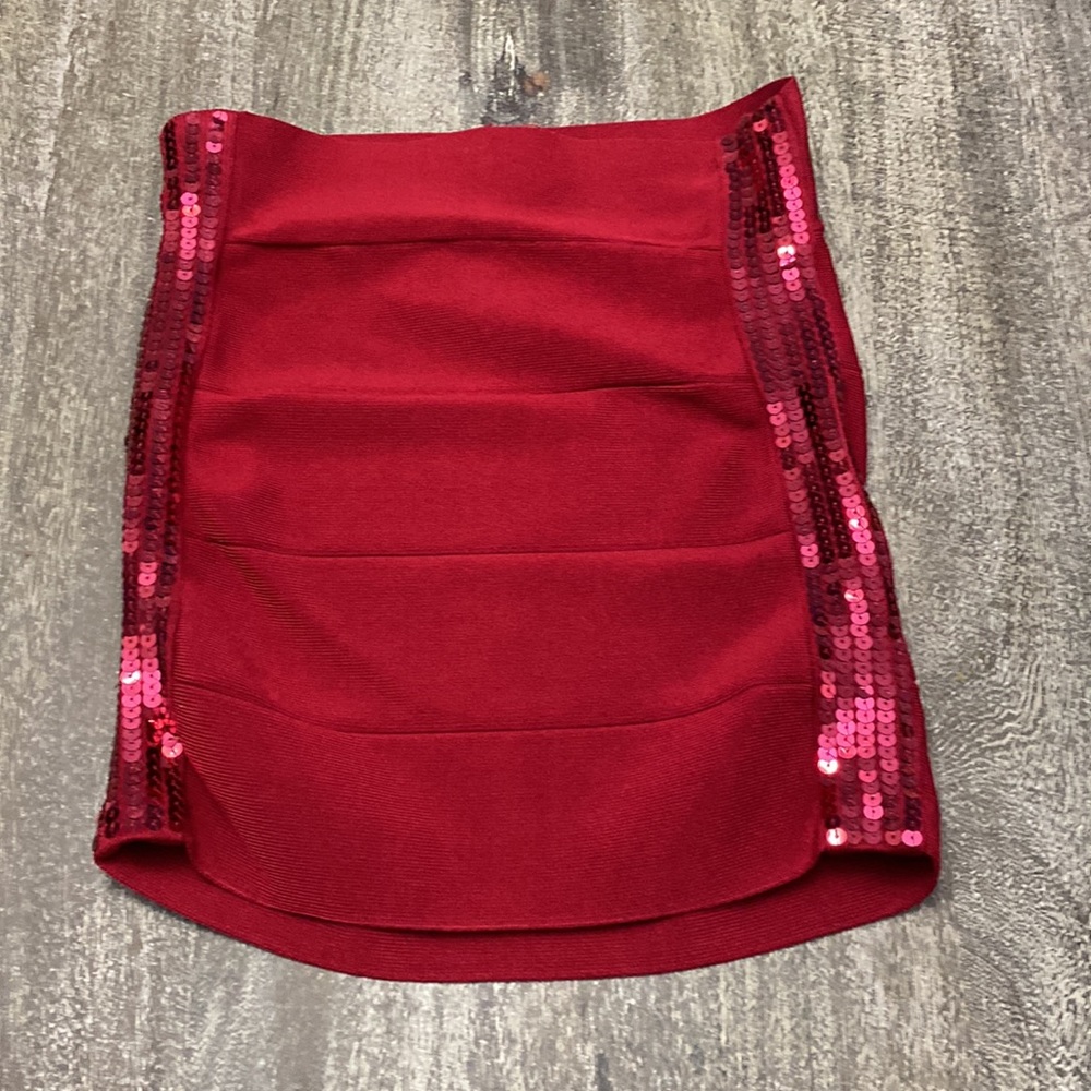 2B BeBe red skirt with glitter like new worn once